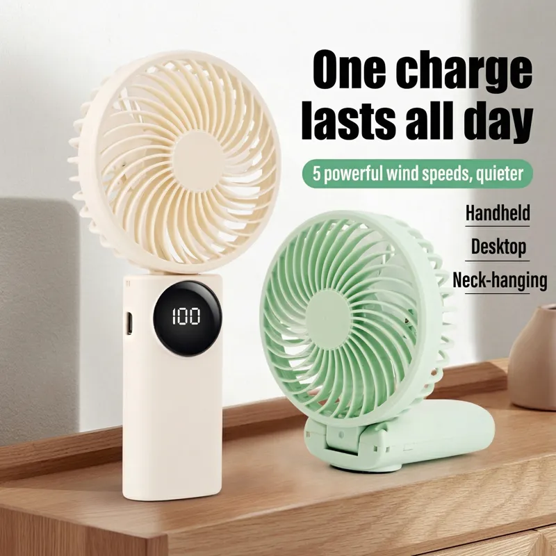 8831 folding digital neck fan