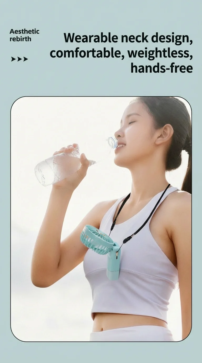 8827 wearable neck fan usage