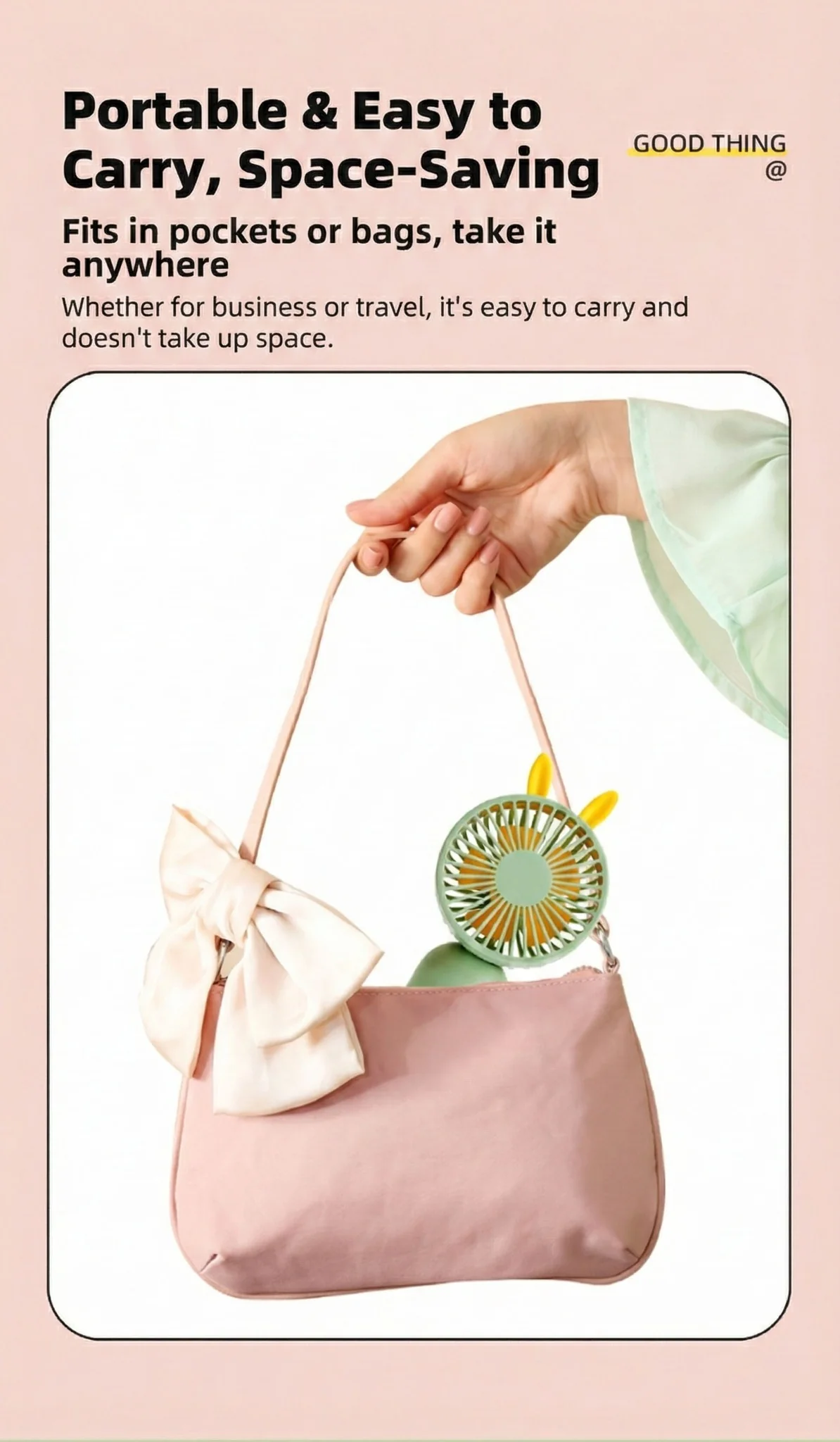 8816 compact fan inside a bag