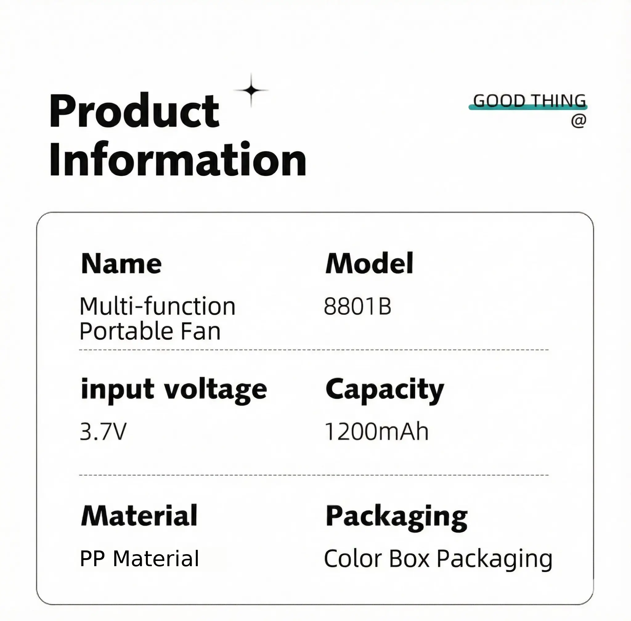 8801B technical specifications sheet