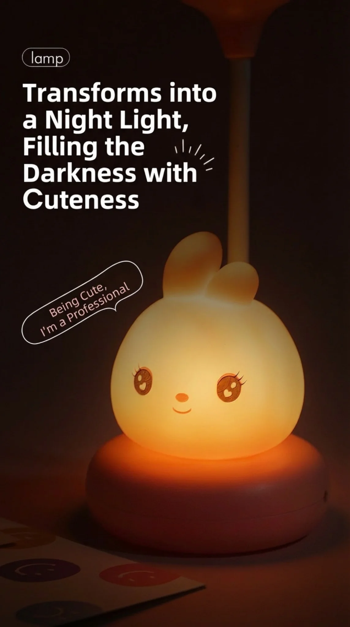 T306 bunny style night light glow